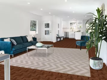 Chevron Style Nepalese Indian Area Rug 8x10