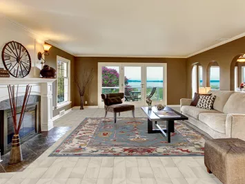 Handmade Blue Oushak Oriental Area Rug 9x12