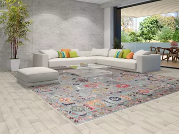 Gray Floral Oushak Oriental Large Rug 12x15