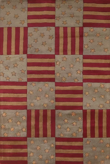 Checkered Gabbeh Oriental Area Rug 5x8