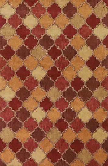 All-Over Trellis Gabbeh Indian Area Rug 5x8