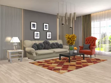 All-Over Trellis Gabbeh Indian Area Rug 5x8