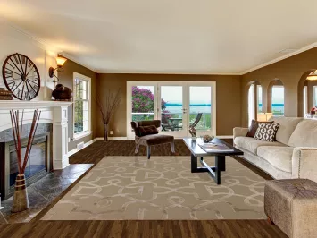 Geometric Modern Oriental Area Rug 9x12