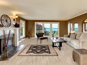 Black Floral Oushak Oriental Area Rug 8x5