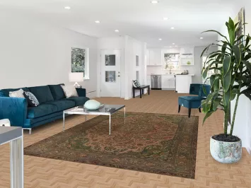 Vintage Pink Tabriz Persian Area Rug 7x10