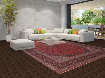 Red Large Traditional Kashan Persian Rug 10x16