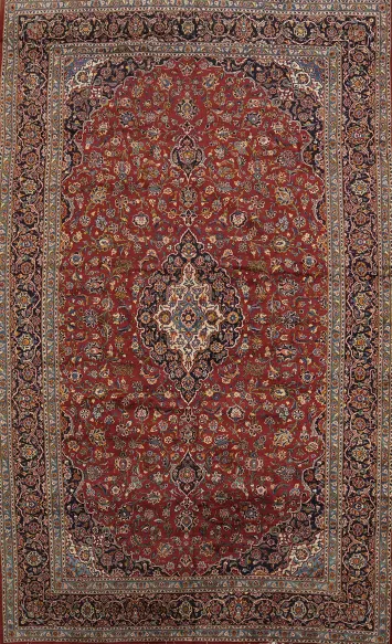 Exquisite Traditional Red Kashan Persian Palace Rug with Rich Ornamental Details 10x16