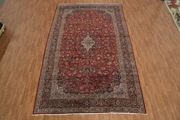Exquisite Traditional Red Kashan Persian Palace Rug with Rich Ornamental Details 10x16