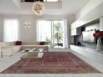 Pre-1900 Kerman Lavar Vegetable Dye Persian Large Rug 12x18