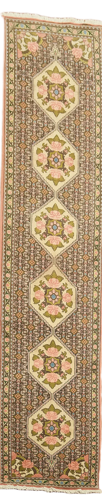 Geometric Bidjar Persian Runner Rug 2x10