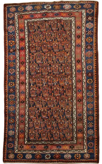 Handmade Wool Malayer Persian Rug 4x7