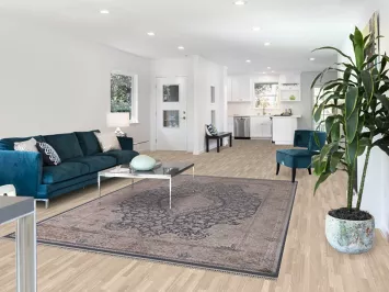 Traditional Blue Gray Tabriz Turkish Area Rug 7x10