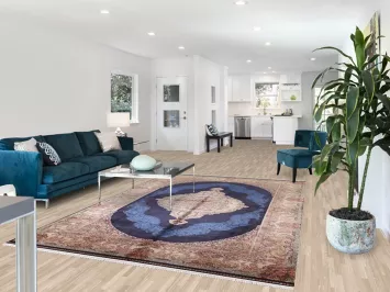 Blue Qum Traditional Area Rug 7x10