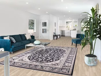 Navy Blue Kashan Traditional Area Rug 7x10