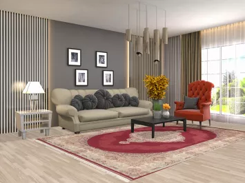 Traditional Qum Turkish Area Rug 7x10