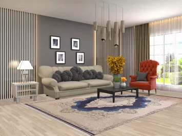 Traditional Kashan Turkish Area Rug 7x10