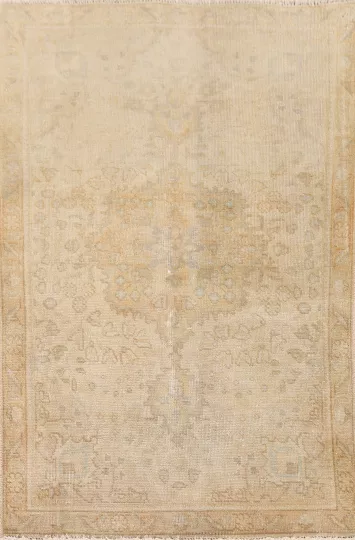 Distressed Wool Tabriz Persian Rug 3x5