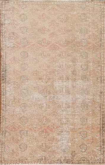 Geometric Distressed Botemir Persian Rug 3x5
