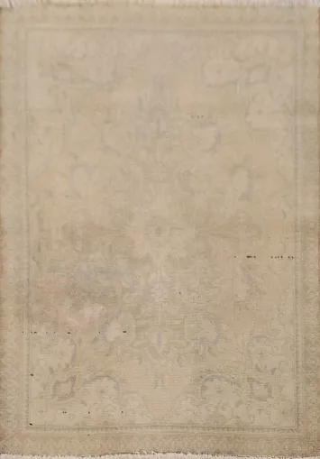 Handmade Wool Distressed Tabriz Persian Rug 3x5