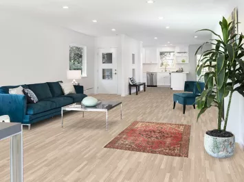 Distressed Vintage Tabriz Persian Rug 3x5