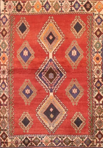 Geometric Wool Shiraz Persian Rug 3x5