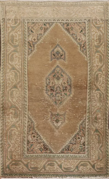 Vintage Distressed Hamedan Persian Rug 3x5