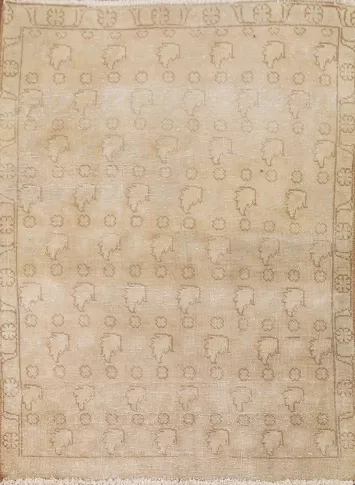 All-Over Distressed Tabriz Persian Rug 3x5