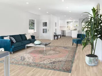 Distressed Pink Tabriz Persian Area Rug 7x10