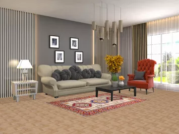 Geometric Kazak Oriental Rug 4x6