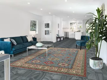 Light Blue Kazak Oriental Area Rug 7x10