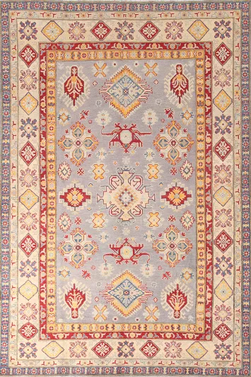 Geometric Kazak Living Room Area Rug 7x10