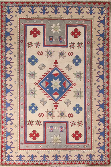 Handmade Kazak Oriental Area Rug 7x10