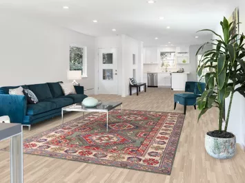 Green Wool Kazak Oriental Area Rug 6x10