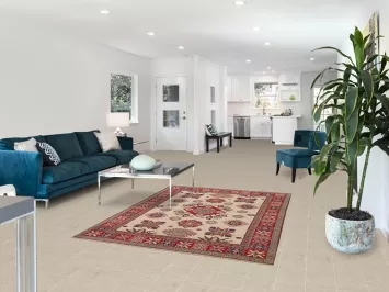 Ivory Geometric Kazak Oriental Rug 5x6