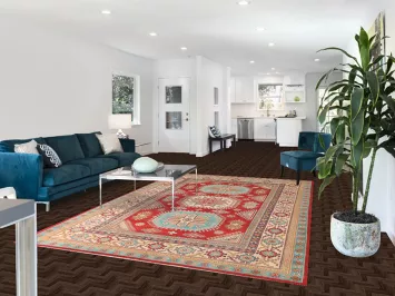 Geometric Kazak Living Room Area Rug 7x10