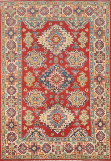 Geometric Kazak Oriental Rug 5x7