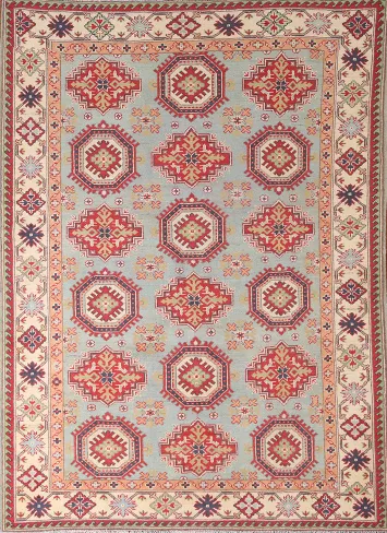Light Blue Kazak Oriental Rug 5x7