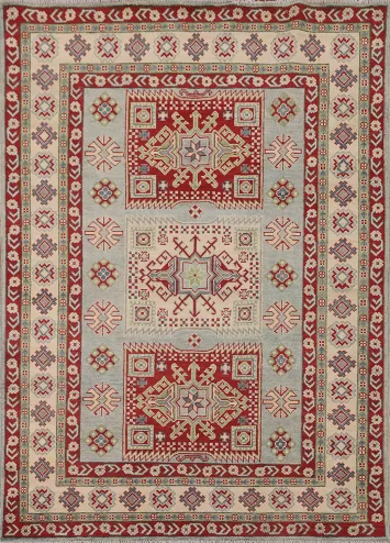 Geometric Kazak Oriental Rug 5x7