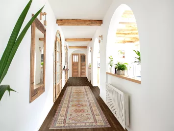 Handmade Wool Kazak Oriental Runner Rug 3x13