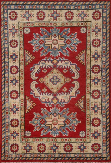Handmade Wool Kazak Oriental Rug 3x4