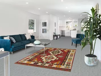 Vegetable Dye Kilim Qashqai Persian Area Rug 5x8