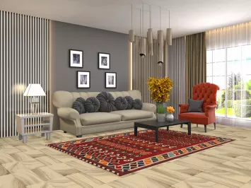 Vegetable Dye Kilim Qashqai Persian Area Rug 5x8