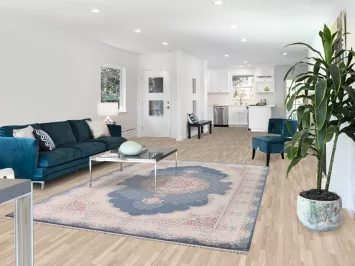 Traditional Blue Tabriz Turkish Area Rug 6x10