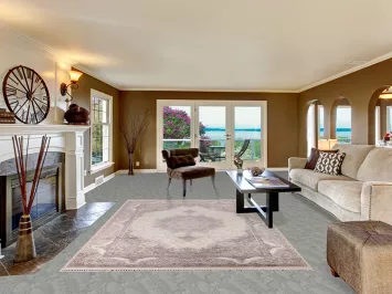 Traditional Tabriz Living Room Rug 7x10