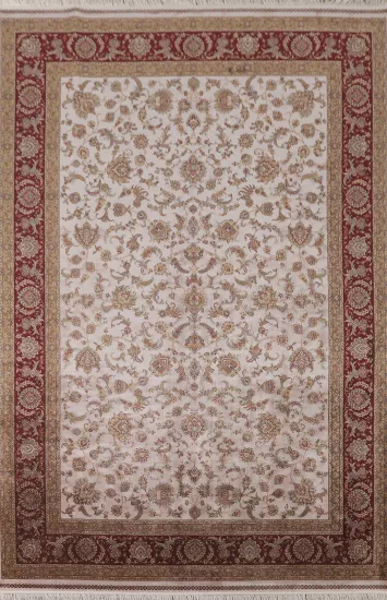 All-Over Floral Tabriz Turkish Area Rug 7x10