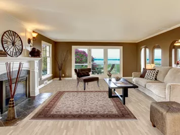 All-Over Floral Tabriz Turkish Area Rug 7x10