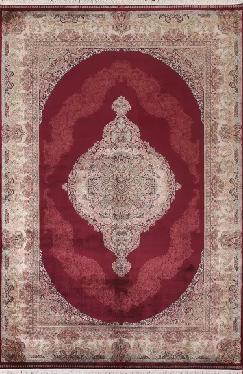Traditional Burgundy Tabriz Oriental Area Rug 7x10