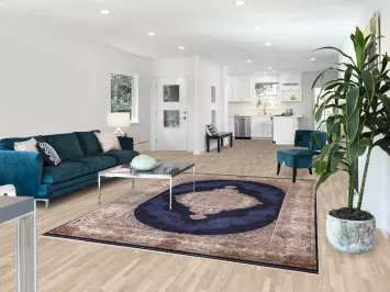 Blue Floral Tabriz Traditional Area Rug 7x10