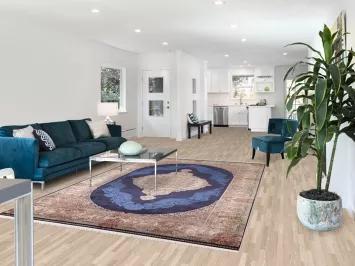 Blue Traditional Tabriz Oriental Area Rug 7x10