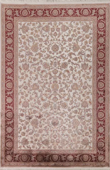 All-Over Floral Tabriz Traditional Area Rug 7x10